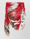 Diesel Asymmetric Knot Detail Midi Skirt