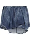 Diesel De-ria Asymmetric Denim Mini Skirt