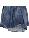 Diesel De-ria Draped Mini Skirt In Blue