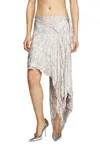 Diesel Asymmetrical Gathered Skirt In Multicolor