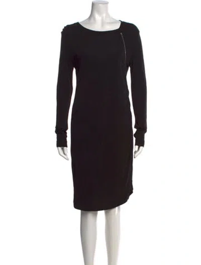 Pre-owned Diesel Asymmetrical Knee-length Dress In Black