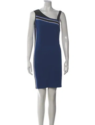 Pre-owned Diesel Asymmetrical Mini Dress In Blue