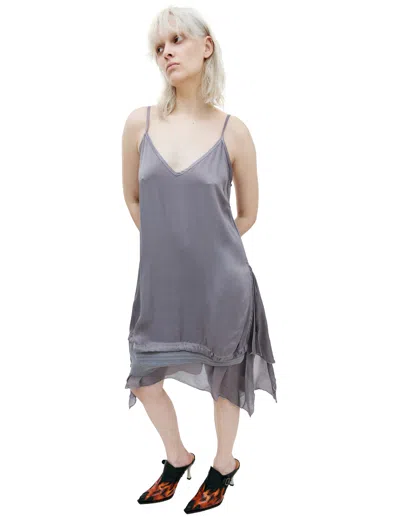 Diesel Asymmetrical Mini Dress In Grey