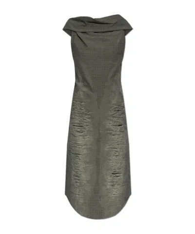 Diesel Asymmetrical Neckline Dress In Black
