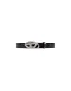 Diesel B-1dr 15 Belt In Glossy Black Glitter Leather In Black