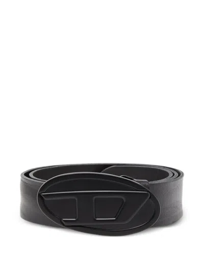 Diesel B-1dr 2.0 Oval-plaque Belt In Black