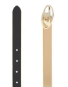 Diesel B-1dr 20 Woman Belt Gold Size 36 Bovine Leather, Polyurethane, Polyester, Cotton