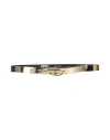Diesel B-1dr 20 Woman Belt Platinum Size 39.5 Cow Leather, Polyurethane, Polyester, Cotton