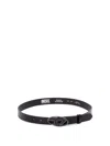 Diesel `b-1dr 25` Belt With Enamelled Buckle In Black  
