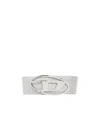 Diesel B-1dr 80 Glitter-embellished Wide Belt In White