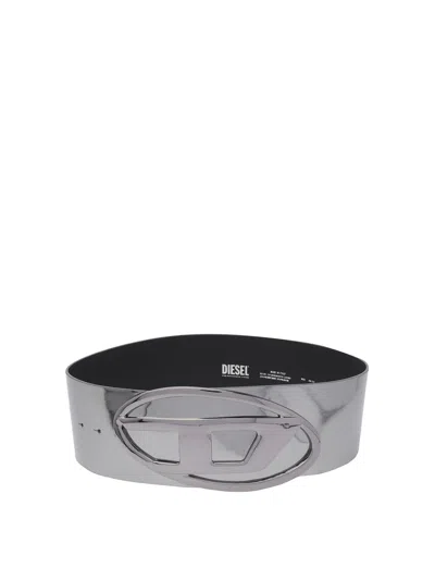 Diesel B-1dr Belt In Silver