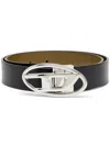 Diesel Reversible Belt With Adjustable Metal Buckle In Black