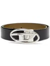 Diesel Reversible Belt With Adjustable Metal Buckle In Black