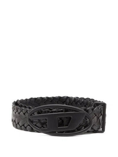 Diesel B-1dr Braided Belt In Black