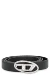 Diesel 1dr Strass Leather Belt In Black