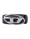 Diesel Classic Logo Plaque Buckle Belt In Brown