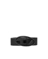 Diesel B-1dr Logo-buckle Leather Belt In Black