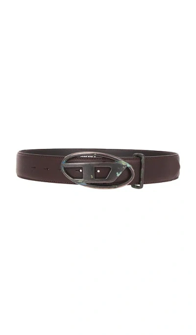 Diesel B-1dr Metal Loop Belt In Burgundy
