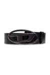 Diesel B-1dr 80 Glitter Wide Belt In Black