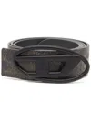 Diesel Reversible Treated Leather Belt In 褐色