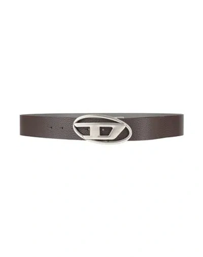 Diesel B-1dr Rev Ii Man Belt Dark Brown Size 39.5 Cow Leather