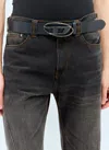 Diesel Men B-1dr Scratch Belt In Black