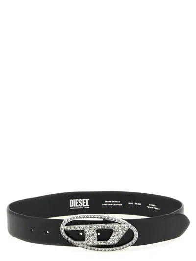 Diesel B-1dr Strass Belts Black In Multi