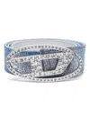 Diesel B-1dr Strass Belt In Blue