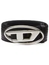 Diesel B-1dr Tape Cotton Belt In Schwarz