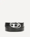 Diesel B-1dr W Woman Belt Black Size 38 Bovine Leather In Black