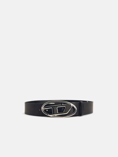 Diesel 'b-1dr W' Black Leather Belt
