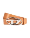 Diesel B-1dr W Woman Belt Tan Size 36 Bovine Leather In Brown