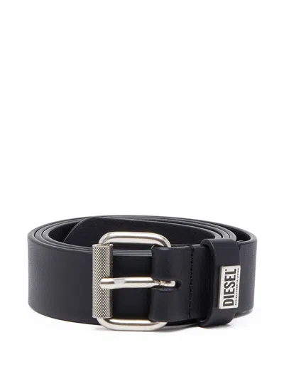 Diesel B-biscotto Belt In 黑色