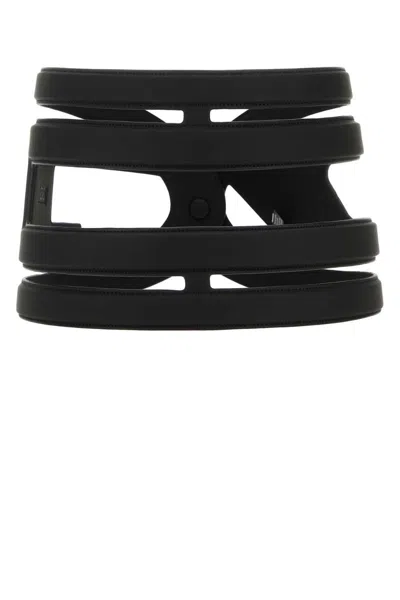 Diesel Black Synthetic Leather B-cage-d Maxi Belt