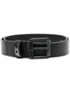 Diesel B-dave Ii Leather Belt In Black