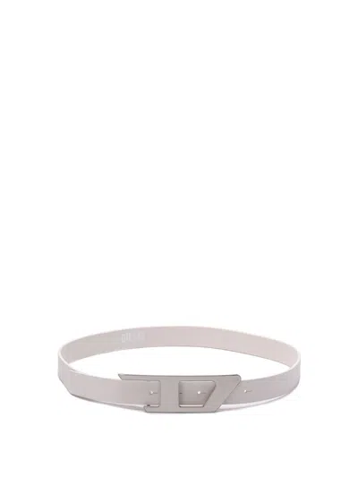 Diesel `b-dlogo Ii` Belt In White