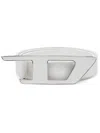 Diesel B-dlogo Ii Leather Belt In White