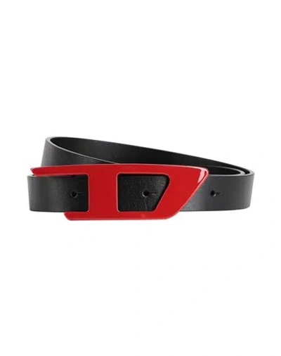 Diesel B-dlogo Ii Man Belt Black Size 39.5 Cow Leather