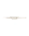 Diesel B-dlogo Ii Woman Belt White Size 38 Cow Leather In White
