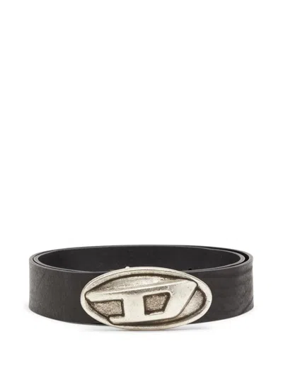 Diesel 4 Cm Belt With Oval D Buckle In Black