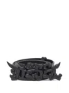 Diesel B-graffiti Leather Belt In Black
