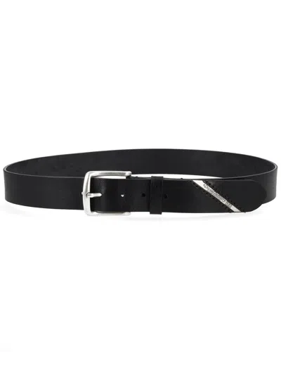 Diesel B Line Signature Belt Adjustable Length In Black