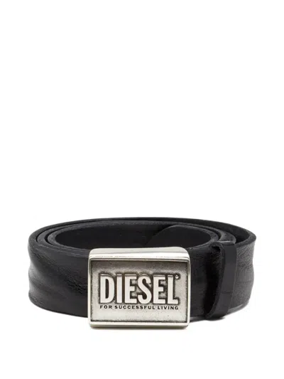 Diesel B-metal Belt In Black