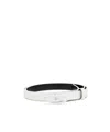 Diesel Womens T1003 B-play 15 Mirrored Leather Belt In White