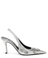 Diesel 80mm D-venus Sb Slingback Pumps In Silver
