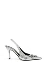 Diesel 80mm D-venus Sb Slingback Pumps In Silver