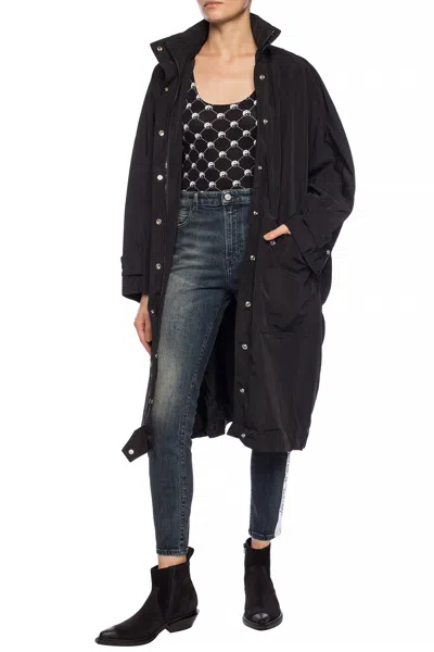 Diesel ‘babhila-high-sp' Side Stripe Jeans In Navy Blue