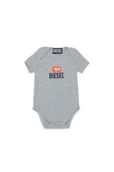 Diesel Baby Bodysuit With Logo In Gray
