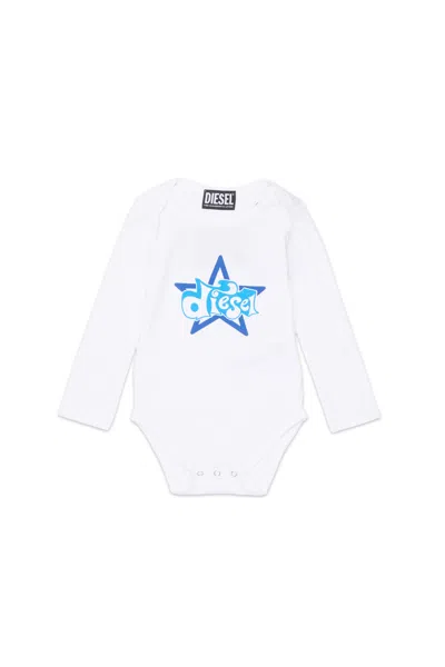 Diesel Baby Bodysuit With Logo In White