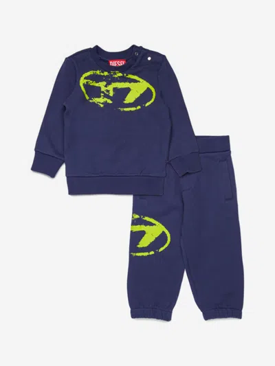 Diesel Kids' Baby Oval D Tracksuit In Blue